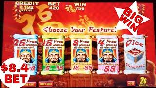 Lucky88 Slot Machine Bonus  BIG WIN  Max Bet $8.40 | Live Slot Play