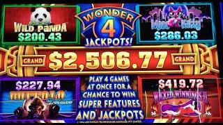 $10 WONDER 4 JACKPOTS Live Play with BIG WIN! Slot Machine at San Manuel SoCal