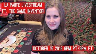 WINNING on La Pair’e Poker Livestream! ft. the Game Inventor!