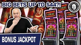 BETS UP TO $44!?  INCREDIBLE Zhen Chan SLOT Compilation