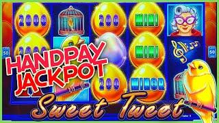 HIGH LIMIT Drop & Lock Sweet Tweet HANDPAY JACKPOT $25 Bonus Round Lock It Link Slot Machine Casino