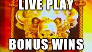 WHO DO I HAVE TO STAMPEDE AROUND HERE TO GET A HANDPAY? - Buffalo Gold Live Play with Bonus Wins