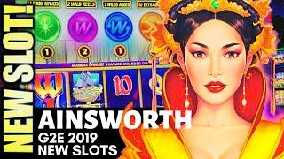 G2E 2019 NEW AINSWORTH SLOTS! LUCKY EMPRESS, CAPTAIN’S QUEST, MARCH OF THE ZOMBIES! SLOT MACHINE