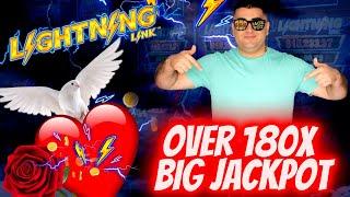 Over 180x BIG JACKPOT On Lightning Link Slot | High Limit MIGHT CASH Slot Big Win