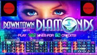 Our 1st Look @ DOWNTOWN DIAMONDS w/Free Spin Bonus ~ Live Slot Play @ San Manuel