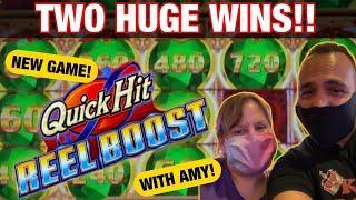 ️ $10 MAX BET ON NEW QUICK HIT REEL BOOST!! | 2 BIG WINS on Mighty Cash ️️
