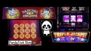 Max betting in Vegas on Dancing Drums and Triple Jackpot Gems slot