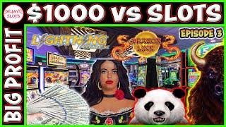 $1000 VS SLOTS  Non Stop Bonus | Dragon Link | Buffalo Link | Dollar Link Episode 3