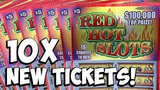 NEW TICKETS WINS!!  $50 in Red Hot Slots  TEXAS LOTTERY Scratch Offs