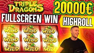 20000€ MAX WIN ON TRIPLE DRAGONS  MASSIVE WIN ON PRAGMATIC PLAY ONLINE SLOT MACHINE