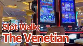 Walk the VENETIAN Las Vegas CASINO Floor.  See the Slot Machines!