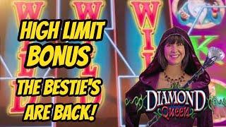 My High Limit Besties Are Back! Diamond Queen Bonus & Davinci Diamonds