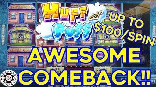 Lock It Link Huff N' Puff HANDPAY JACKPOT ~ HIGH LIMIT $50 Bonus Rounds Slot Machine NICE COMEBACK
