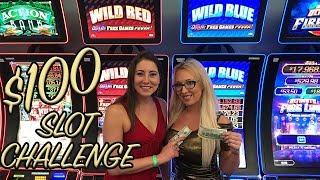$100 QUICK HIT$ WILD RED & WILD BLUE SLOT CHALLENGE! Slot Ladies