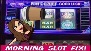 $50 Bets Wheel of Fortune  Slot Machine Live Play  Double Diamond Deluxe & WOF Gold Spin!