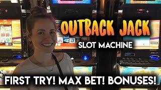 First Try on Outback Jack Slot Machine! MAX Bet BONUS!