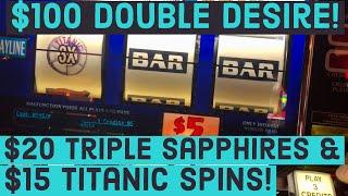 Old School Slots Presents $100 Spins Double Desire $20 Trip Sapphires $15 Spins Titanic $10 WOF too!