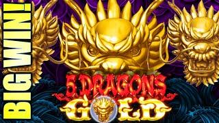 FISHIN' FOR A BIG WIN!  5 DRAGONS GOLD Slot Machine (Aristocrat)