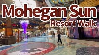 Walk through the Mohegan Sun Casino Resort in Uncasville Connecticut - see the stores and vibe