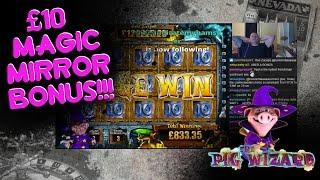 The Pig Wizard Big Win!  Featuring Magic Mirror Free Spins