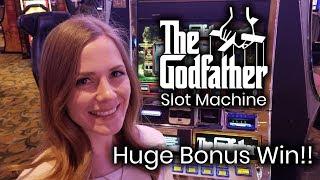 The Godfather Slot Machine! Huge Bonus Win!!!