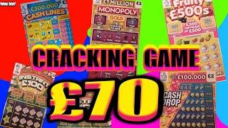 Wow..WHAT A SCRATCHCARD GAMEMONOPOLY GOLDFRUITY £500CASH DROPINSTANT £100QUIDS INWIN £50