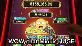 Chased a Huge Mini Jackpot on High Limit Dancing Drums...and Caught a Big Win!