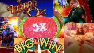 WONDERFUL WINS - WIZARD of OZ Slot Machines - Ruby Slippers, Glinda the Good Witch