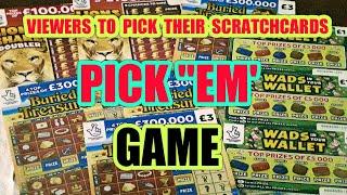 SCRATCHCARDS...VIEWERS  TO PICK THE CARD...& CAN WIN PRIZES