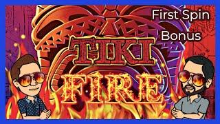 FIRST SPIN BONUS on TIKI FIRE Saves Our Night! Gil Picked the RIGHT BET - Palm Springs Spinners