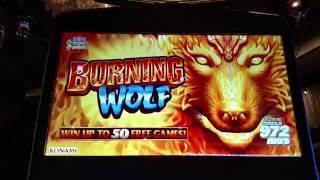 **NEW GAME 1st look ** Konami Burning Wolf Ultra reels slot machine 5c Denom $2.50