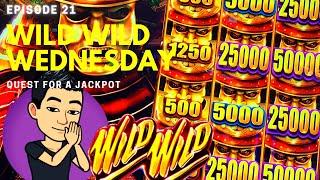 WILD WILD WEDNESDAY! QUEST FOR A JACKPOT [EP 21]  WILD WILD SAMURAI Slot Machine (Aristocrat)