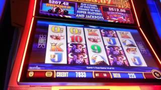 WONDER 4 Machine BONUS + Retrigger on BUFALLO Sizzling Slot Jackpots Casino Videos