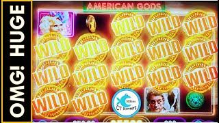 UNBELIEVABLE WINS, THE MOST UNDERRATED SLOT! I LOVE AMERICAN GODS SLOT MACHINE, LICENSED GAMES PAY!