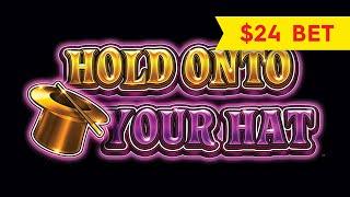 $24 BET BONUS, YES! Lock It Link Hold Onto Your Hat Slot!