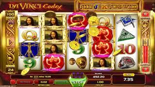 Da Vinci Codex online slots - 50 win!