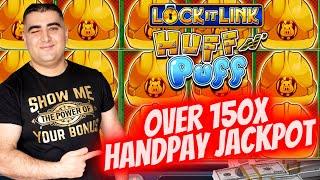 Over 150x HANDPAY JACKPOT On Huff N Puff Slot Machine | Slot Machine JACKPOT | SE-10 | EP-22