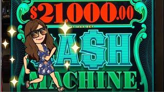 $21,000 CASH MACHINE Slot Play - HIGH LIMIT Slot Machine TRILOGY - Love those red spins!!