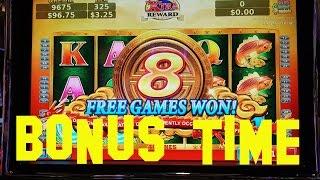 Dragon's Way Live Play max bet $3.25 with BONUS FREE SPINS Konami Slot Machine
