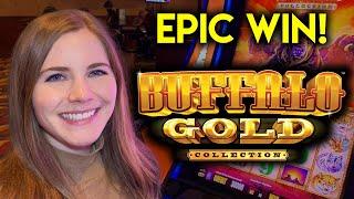 MASSIVE WIN! Back 2 Back BONUSES! Buffalo Gold Slot Machine!