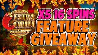 x5 Extra Chilli 16 Spins Feature Buys! Giveaway Results