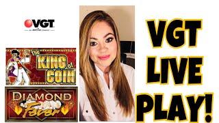 VGT RUBIES NIGHT OUT | COUNTIN’ CASH | KING OF COIN | DIAMOND FEVER LIVE PLAY!