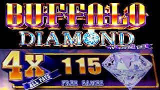 BUFFALO DIAMOND OVER 200 4X FREE SPINS(extremely exciting)
