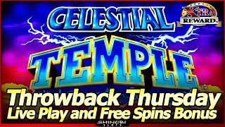 Celestial Temple Slot Machine - Throwback Thursday, Live Play with Free Spins and Nice Line Hits
