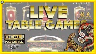 TABLE GAMES: Lightning Roulette, Deal or No Deal Live, Dragon Tiger & More!