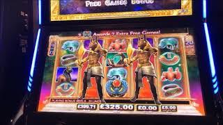 MASSIVE HAND PAY WIN biggest UK jackpot on game of the gods , caught live on camera