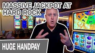 MASSIVE SLOT JACKPOT at HARD ROCK CASINO  The Big Jackpot is the BEST!