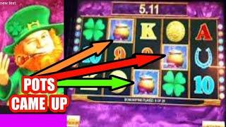 More"BONUS" spins "GOLD POTS COME UP" on LUCK OF THE IRISH Slots Machine Game
