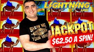 $62.50 Bet HANDPAY JACKPOT On High Limit Sahara Gold Lightning Link Slot Machine | SE-9 | EP-27