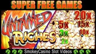 **UNTAMED RICHES** SUPER FREE GAMES - Universal Frogger Slot Machine - Konami